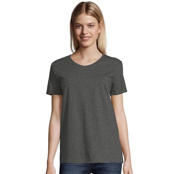 Hanes Women's ComfortSoft Short Sleeve V-neck T-shirt