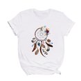 thumbnail image 2 of Pntutb, camiseta de cuello redondo con atrapasueños de flores para mujer, blusa Harajuku, ropa de calle de verano, tops Pntutb Pntutb-2862, 2 of 9