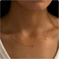 thumbnail image 3 of 925 Streling Silver Necklace Initial Necklaces for Women 14K Gold Vermeil Letter Necklace Personalized A-Z Sideways Initial Necklace for Women Trendy Simple Gold Choker, 3 of 6