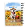 thumbnail image 2 of Vintage Great Pyrenees Says Hello Mother's Day Summer Sunflower Field Spiral Bound Journal Pyr Dog Lover 5x7in Spiral Notebook - 12005, 2 of 5