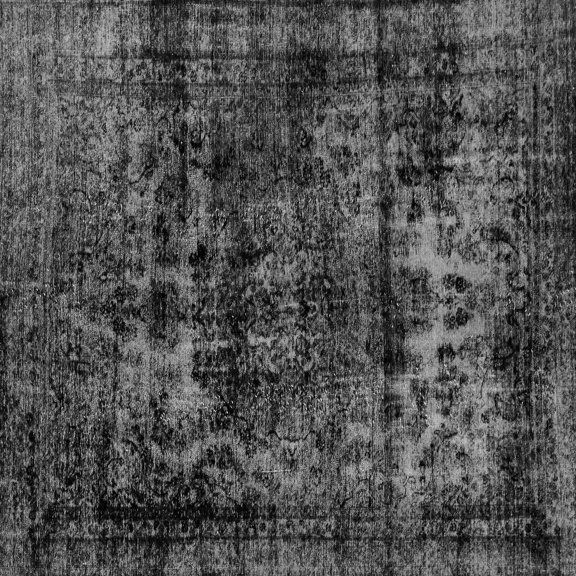 Ahgly Company Indoor Square Persian Gray Bohemian Area Rugs, 5' Square