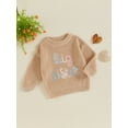thumbnail image 3 of FEORJGP Kids Girls Knitwear Sweater 1T-5T Toddler Baby Long Sleeve Knitted Pullover T-Shirts Casual Colorful Letter Embroidery Jumpers Fashion Cozy Wa Girl Loose Soft Clothes for Spring Fall, 3 of 7