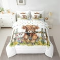 thumbnail image 2 of Castle Fairy Highland Cattle 7 Pieces Bedding Comforter Set,Rustic Cabin Full Bedding Set Lightweight,Farmhouse Animal Fitted Sheet Flat Sheet,Luxury Teens Bedroom Decor,Reversible, 2 of 8
