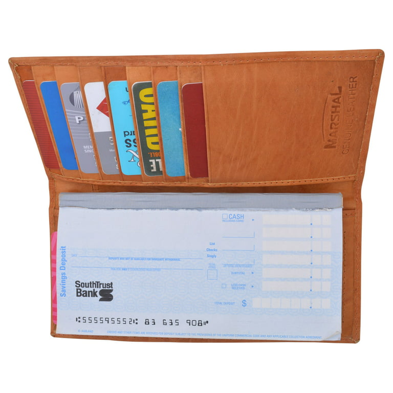 Slim Leather ID/Credit Card Holder Long Wallet with Pen holder 