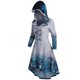 thumbnail image 4 of Vestido gótico para mujer, con estampado de raíces de árbol, con capucha, cordones, largo hasta la rodilla, manga larga, informal, hasta la pantorrilla, para fiesta, otoño, 4 of 4