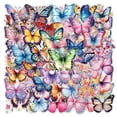 thumbnail image 2 of 60 Pcs Butterfly Stickers Realistic Transparent Ins Style Waterproof For Luggage Scooter Laptop And More, High-Definition Reusable Durable Non-Marking Glue, DIY Decoration, Gift Giving, 2 of 7