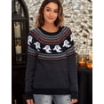 thumbnail image 4 of Halloween Sweaters for Women 2024 Ghost Print Pullover Sweater Casual Loose Knitted Crewneck Sweaters Shermie, 4 of 6