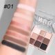 thumbnail image 4 of Paleta de sombras de ojos de 9 colores con purpurina fina, brillo, mate, tonos de té de leche; Mini, uso diario, maquillaje agradable para estudiantes, 4 of 5