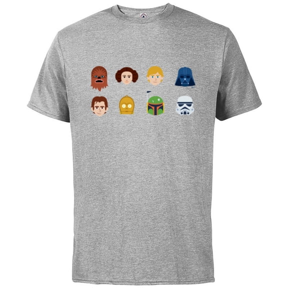 Star Wars Original Trilogy Color Character Icons - Short Sleeve Cotton T-Shirt for Adults - Customized-Athletic Heather