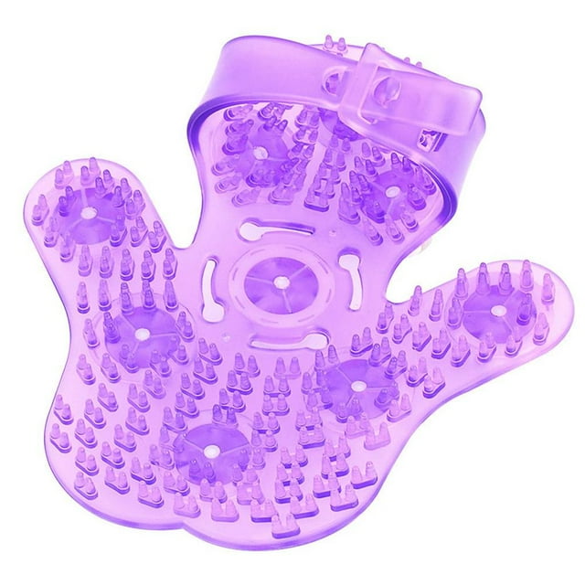 Guante de con 9 bolas de metal giratorias, guante de corporal ador de cuerpo completo Púrpura Yuyangstore Bolas masajeador corporal