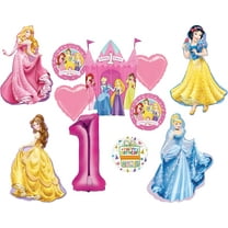 Mayflower Products Ultimate Princess 1st Birthday Party Supplies Cinderella, Belle, Sleeping Beauty and Snow White Balloon Bouquet Decorations