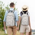 thumbnail image 6 of Daiia Rabbit And Heart Vintage Canvas Backpack for Men and Women ,Hiking Backpack,Travel Laptop Bag for School,Large Capacity Backpack, 6 of 8