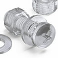 thumbnail image 5 of Pack of 20 Transparent Clear Plastic, Pan Head, M12 x 40mm Nuts & Bolts -Acrylic Plastic Screws, (15/32 x 1 37/64 in), 5 of 10