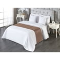 thumbnail image 3 of Abstract Bed Runner, Print of Natural Stone Rock Like Surface Pattern Modern Design, Decorative Accent Bedding Scarf for Hotels Homes & Guest Rooms, Queen, Ecru Brown and Charcoal Grey, by Ambesonne, 3 of 3