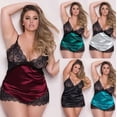 thumbnail image 2 of Camisón de encaje sexy para el hogar, ropa interior sexy de talla grande XL, estilo Europa y Estados Unidos, 2 of 5