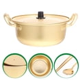 thumbnail image 3 of 1 Set Hot-pot Pot Double Handle Pot Noodle Cooking Pot Aluminum Wok with Spoon, 3 of 5
