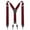 Burgundy, variant on Black Suspenders for Men 1.4 Inch Wide Adjustable Elastic Y-Back Braces with 4 Metal Clips