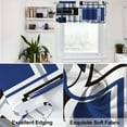 thumbnail image 2 of Navy Blue Kitchen Curtains Tiers and Valances Set 3 Piece for Windows Grey and Black Kitchen Window Curtains Set,Geometric Modern Art Valances for Living Room(36" Tiers Set), 2 of 5