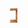 thumbnail image 4 of Demi Bonn Solid Wood C-Shaped End Table - 2-Tier Storage Shelves, Sofa Side & Bedside Use, Farmhouse Cozy Style, for Living Room/Bedroom, Brown, 4 of 4