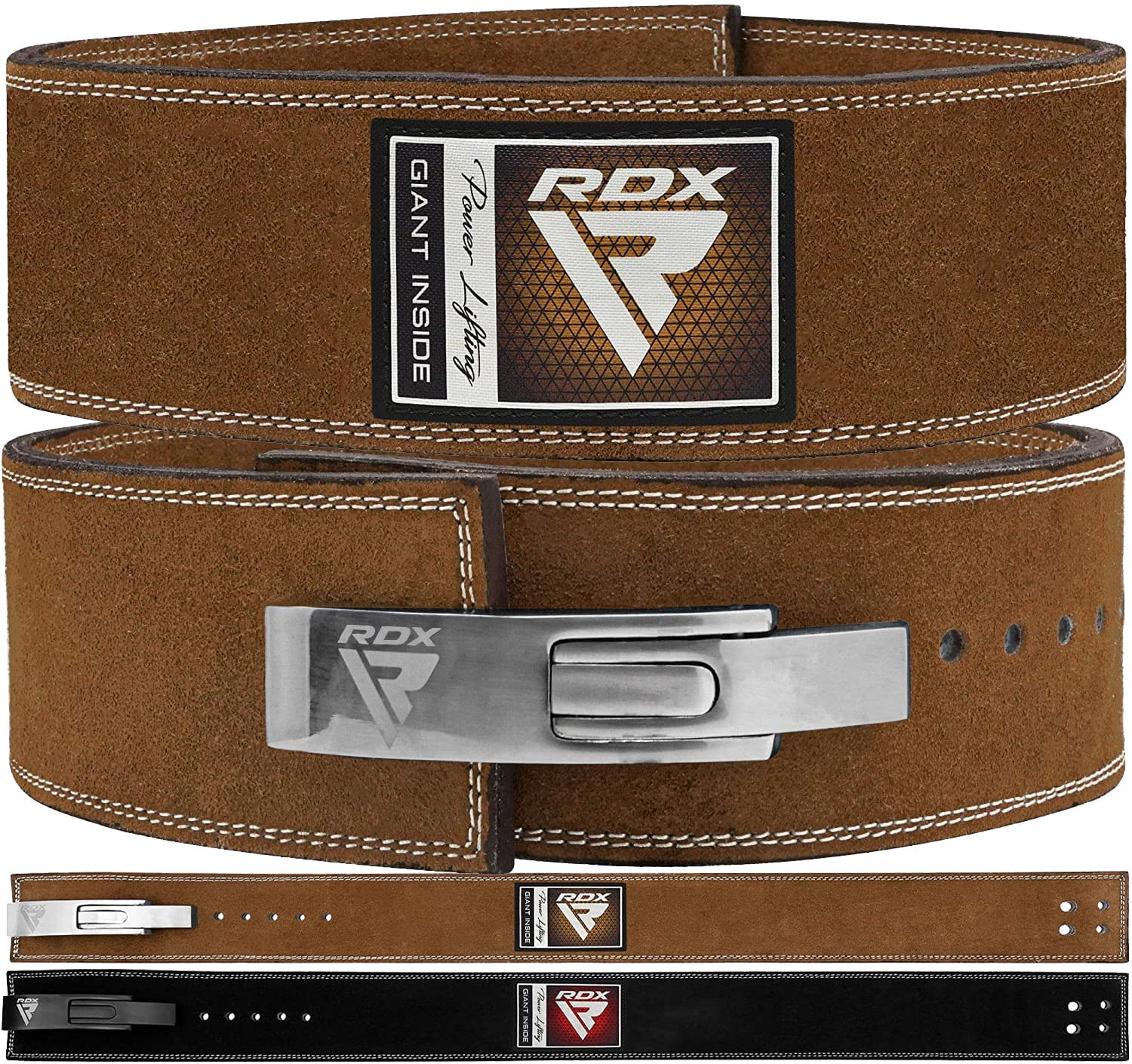 RDX Weight Power Lifting Belt Lever Gym Fitness Training Leather Back Support U 