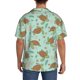 thumbnail image 3 of Balery Cute Sea Turtles Camisa Casual de Manga Corta con Botones para Hombre, Texturizada, Estilo Cubano, para Playa, Verano-Small, 3 of 5
