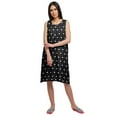 thumbnail image 2 of Moomaya Printed Sleeveless Nightdress For Ladies Button Placket Nightwear, 2 of 6