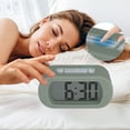 thumbnail image 3 of Unique Bargains 2 Pcs Oval Digital Alarm Clock Adjustable Alarm Snooze Army Green, 3 of 6