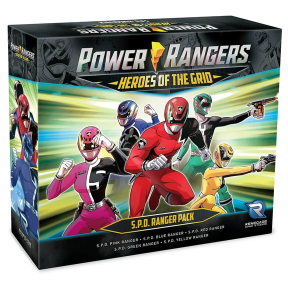 Renegade Games Studios: Power Rangers Heroes of the Grid S.P.D Ranger Pack - Expansion, Character Figures & Cards, Ages 14 , 2-5 Players, 45-60 Min
