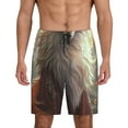 thumbnail image 3 of Lsque Mystic Fox With Halo Mens Sleep Pajama Shorts,Short Pajama Pants, Cotton Ultra-Soft Knit-Medium, 3 of 9