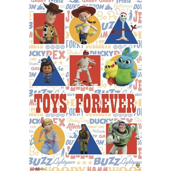 Disney Pixar Toy Story 4 - Grid Wall Poster, 22.375" x 34"