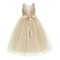 thumbnail image 2 of Ekidsbridal Girl Pageant Flower Girl Dress - A-line Backless Sequins with Ribbons LG1-A (Size: 2-12), 2 of 3