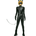 thumbnail image 2 of [Officially Licensed] Miraculous Cat Noir Costume Set Elastic Leather Jumpsuit for Halloween, XS, 2 of 8