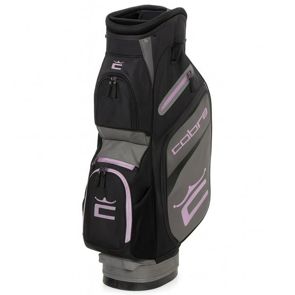 NEW Cobra Golf Women's Speedzone-S Cart Bag 14-Way Top - Black / Grey / Purple