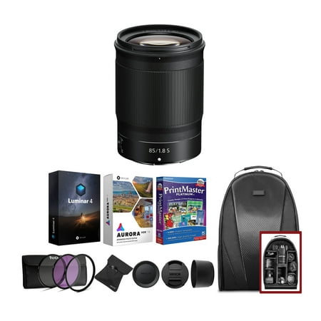 UPC: 0040962898413 | Nikon NIKKOR Z 85mm f/1.8 S Lens with Software Suite and Accessory Bundle