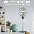 thumbnail image 5 of Holmes 16” Digital Metal Stand Fan, 3-Speed, Oscillating, Adjustable Height, Remote, Chrome, 5 of 10