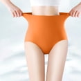 thumbnail image 3 of Bigersell Padded Underwear for Women Clearance Plus Size Underwear Women Cheeky Panty Style P-19 Nylon Brief Panties G String Thong Briefs Mid Waist Women Cheeky Panties Orange XL, 3 of 4