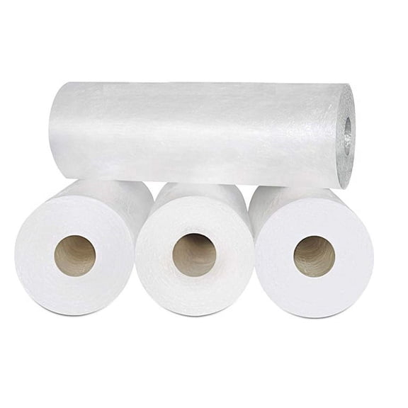 SSBM Coreless Stretch Wrap 18 Inch x 2000 Feet 1 Roll 32 Gauge Clear Plastic Hand Shrink Film for Packaging Wrapping