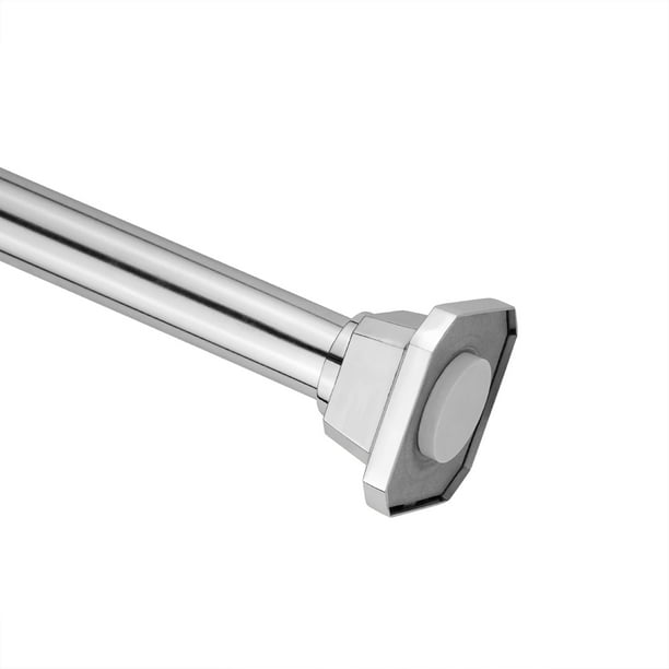 Splash Home 42 In To 72 Adjustable Straight Shower Curtain Rod Chrome Com Splash Home 42 In To 72 Adjustable, Adhesive Shower Curtain Rod Holders Home Depot Philippines