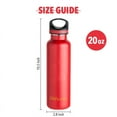 thumbnail image 2 of LIFE'S EASY 20 oz. Sports Insulated Water Bottle with Lid. Stainless Steel Vacuum Double Wall Thermo for Modern Hot and Cold Drinks, Simple Metal Hydro Canteen for Travel Men and Women (Red), 2 of 7