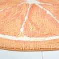 thumbnail image 5 of TOWN & COUNTRY PLAY Citrus Slice Orange Half Circle Shaped Bath Mat, Absorbent Tufted Floor Mat, Non-Slip Backing, Machine Washable, Orange, 34.7"x18.1", 5 of 9