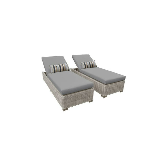 Coast Chaise Set of 2 Outdoor Wicker Patio Furniture