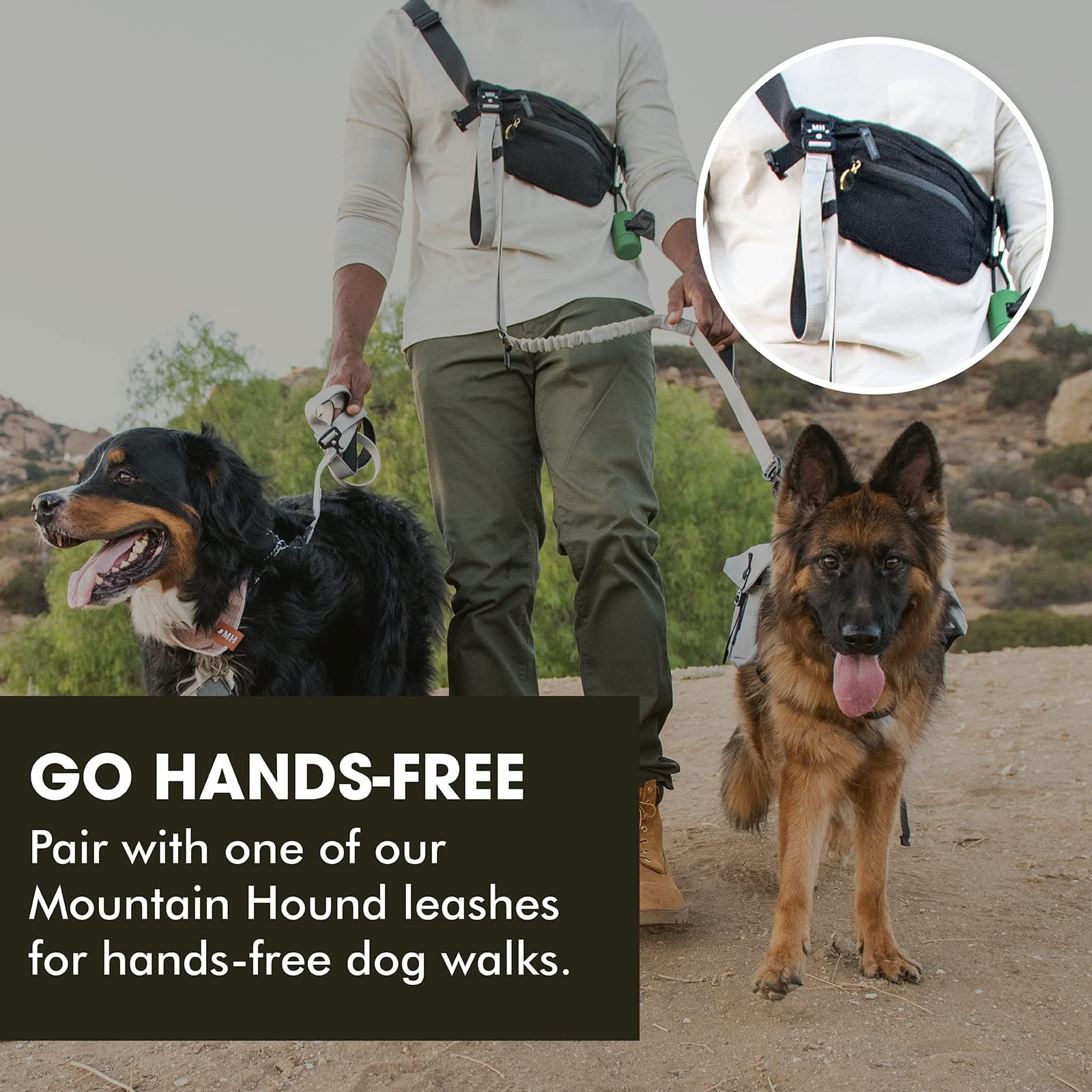 Mountain Hound Unisex Utility Fanny Pack with Dog Carabiner for Men Women Walmart