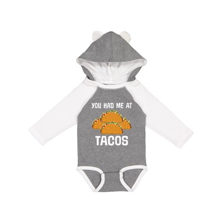 

Inktastic You Had Me At Tacos Gift Baby Boy or Baby Girl Long Sleeve Bodysuit