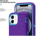 thumbnail image 4 of Compatible with iPhone 12 Case/iPhone 12 Pro Case 6.1-Inch (2020), Heavy Duty Defender 3-Layer Rugged Shockproof Drop Protective Cover Phone Cases for iPhone 12/12Pro,Purple Blue, 4 of 12