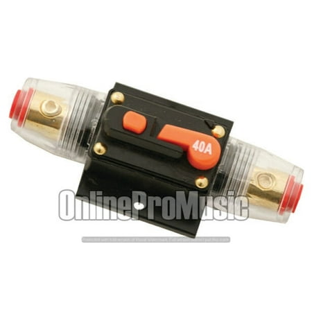 Absolute ICB40 4/8 AWG 40 Amp In-line Circuit Breaker with Manual Reset
