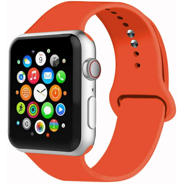 Umeki tablero selva 3Pcs Silicone Sport Replacement Watch Band for 42/44mm Apple Watch Series 1  2 3 4 5 6 Nike (1x Sm-Med & 1x Med-Lg Size Bands) - Orange - Walmart.com