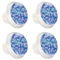 thumbnail image 2 of 4 Pcs Mermaid Fish Scale Knobs for Kitchen Cabinet Cupboard Dresser Bookcase Drawer Pulls Handles Round Home Decor, 2 of 8