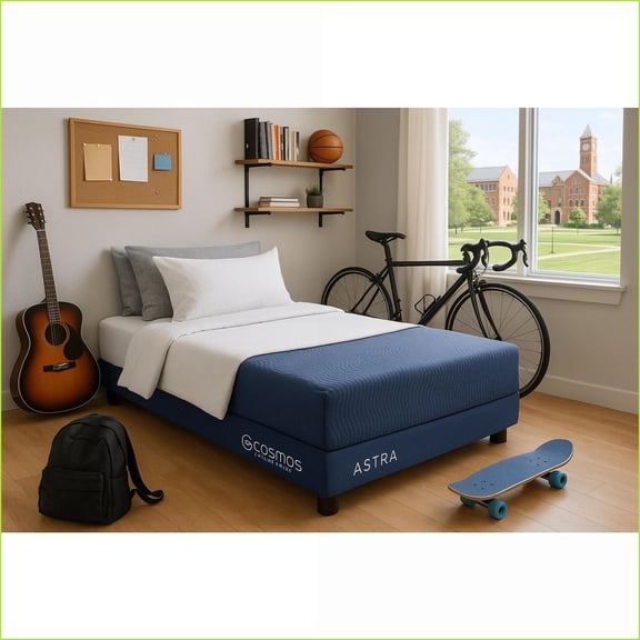 Mattresses | Full 12" Foam Core Memory Foam Mattress | Blue-gray