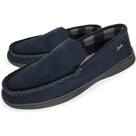 

Clarks Men s Cozy Open Back Suede Clog Slippers (12 M US Navy)