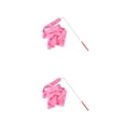 thumbnail image 3 of Sonducket Varitas de cinta de 2 metros para niñas, decoraciones de arcoíris, varilla giratoria, rellenos portátiles para fiestas de Rosa 2piezas, 3 of 6